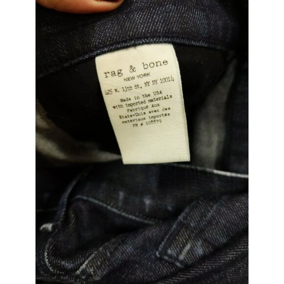 Rag & Bone Women's Jeans Dash Trouser Ice Blue Ankle Dark Wash Denim Stretch 27 - Picture 5 of 10